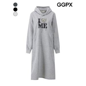 [GGPX]아이 러브 후드 기모 롱 원피스 (GPBOP014F)
