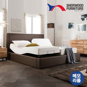 [쉐우드] 헤븐리 가죽 모션베드 TWIN 메모리폼 매트리스