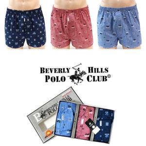 비버리힐즈폴로클럽 순면 잔체크 남자 트렁크 3종 세트 BPD0168