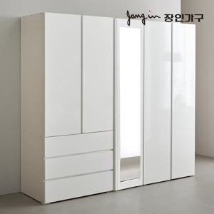 장인가구 탐스 2000 3단서랍 전신거울 옷장,착불 D129360