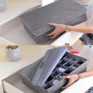 [마물샵] 접이식 패브릭 수납박스 칸칸이 양말 속옷 정리함