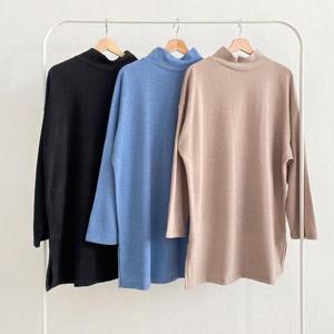 빅사이즈사랑해요 G080L311 MANI기모폴라롱티셔츠 LD