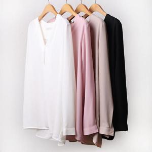 빅사이즈사랑해요 A761L402 크라운쉬폰블라우스 BN