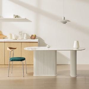 헤이몰리 메를린 포세린 통 세라믹 템바보드 6인용 식탁 1600