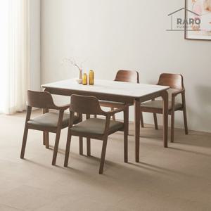 라로퍼니처 베르체 1400 포세린 통 세라믹 4인 식탁 세트 (식탁+의자4)