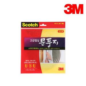 3M문풍지 고급털실 2340 좁은폭 문풍지 창문틈새막이 고급