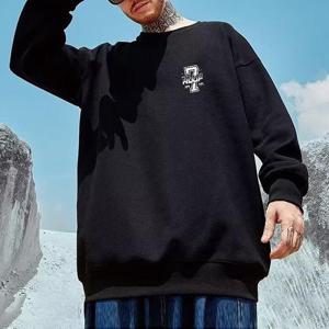 [짝꿍닷컴] 데일리 로고 루즈핏 봄 가을 맨투맨 티셔츠 IS-TS80