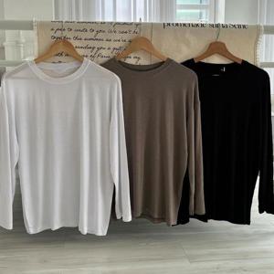 빅사이즈기본티 S583L408 베이직라운드스판루즈티 YP