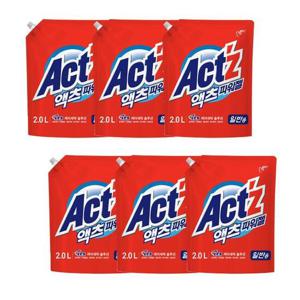 액츠 파워젤(일반용) 리필 2L 6개 액체 세탁 세제