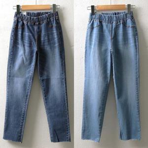 봄가을옷 빅사이즈여성의류 완전 편해 슬림 핏 진 청바지 LO4580