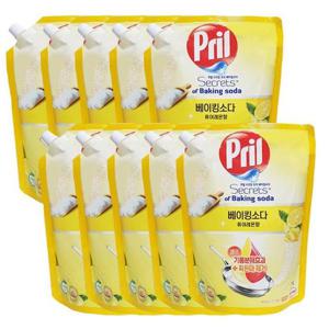 프릴 주방세제 베이킹소다 퓨어레몬 리필 1000ml x10