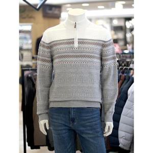 피에르가르뎅 세이브존03 [피에르가르뎅] 겨울 노르틱 패턴 반집업 니트 AGPPKR4304A