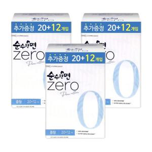 깨끗한나라 순수한면 제로 중형 32개 * 3팩 생리대