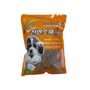 수제간식 돼지귀슬라이스 500g