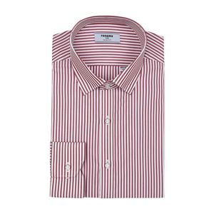 [레노마(셔츠)]스냅단추 스트라이프 긴소매 슬림핏 RMFSL0254RD