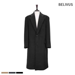 [빌리버스]빌리버스 남자 울 혼방 롱코트 카라 싱글 코트 BAX175
