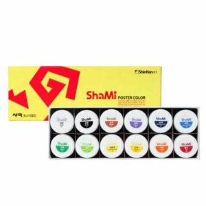 아트박스/아트피스 신한 샤미 포스터칼라 물감 20ml 세트 12색