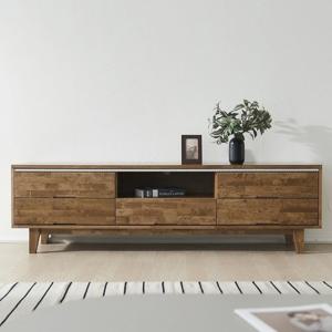 G492 고무나무 원목 수납 거실장 1800