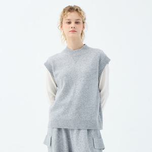 [유닛]캐시미어 블렌드 사프란 베스트 (UFKKVE466N-GREY)