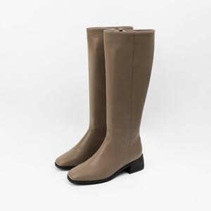 [신난다슈]여성 롱부츠 4cm 여자 방한 부츠 따뜻한 기모 발편한 통굽 MRO257147 그레이