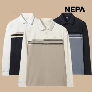 네파 남성 겨울 기모 스트라이프 폴로 티셔츠 기능성 땀흡수 7L75213
