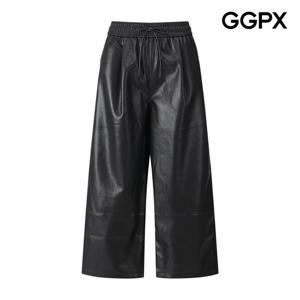 [지지피엑스]8부 와이드핏 밴딩 레더 팬츠 GPAPT006F