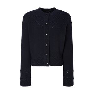 질스튜어트 뉴욕 여성 25FW 시즌오프네이비 패턴 울혼방 가디건 JSSW5D170N2