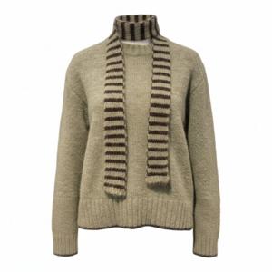 [페이지플린]줄무늬목도리,루즈핏 니트 세트F5DSET505A