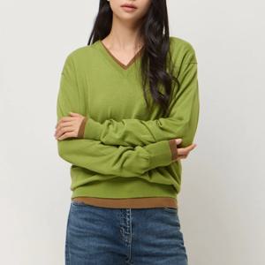 [시슬리]울 브이넥 니트 SAKP33561