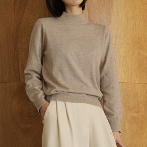 [모리스커밍홈] 심플 울 캐시미어 반목 니트_M2512KN145D