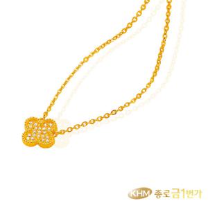 여자 순금 목걸이 로맨스큐빅  11.25g