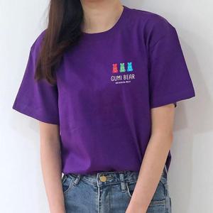 [험블스튜디오] 구미베어 루즈핏 휴양지 반팔티 퍼플