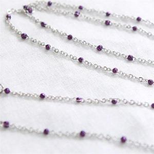 변색X 써지컬스틸 펄퍼플체인 안경줄 마스크스트랩