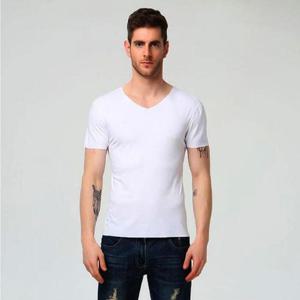 [에스이엔몰] 남자 브이넥 여름 반팔 스판 슬림핏 티셔츠