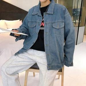 [라일리] Rly MRST-2 남자 봄가을 블랙 데님자켓 중청자켓