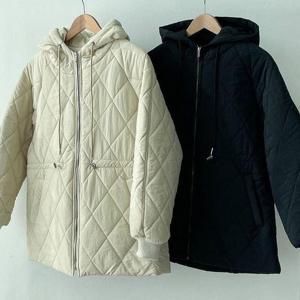 빅사이즈누빔패딩 T462L412 시크퀼팅스트링후드점퍼 SM