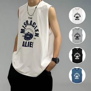 [써니 패션] 남자 데일리 민소매  헬스 오버핏 나시티