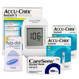 아큐첵 인스턴트 측정기+침100+시험지100매+솜100매 D