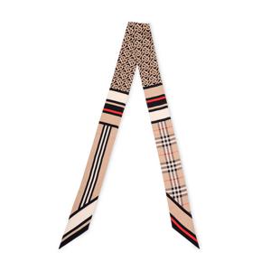 버버리 여성 실크 스키니 베이지 스카프 8037017