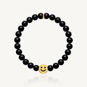 수앤진골드 스마일 오닉스 6mm 참 팔찌 24K 순금 3.75g