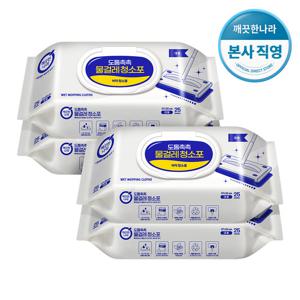 깨끗한나라 도톰촉촉 물걸레 청소포 캡형 25매 X 4팩