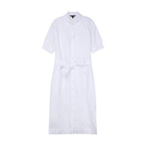 BB_[여성] 린넨 벨티드 셔츠 원피스 (화이트) (BBDZWM7128AES)