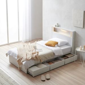 마르체 몰리 LED 원목 수납침대 SS (본넬매트포함) BVD004C (착불)