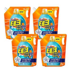 [테크] 특유취 제거 액체세제 리필 (일반용) 2L x 4개