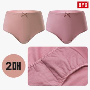 BYC 할머니요실금팬티 엄마 여성 순면 넓은 방수포 맥시팬티 2매