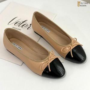 [멜팅브라운] 여자 리본 플랫슈즈 데일리 여성 단화 KA202