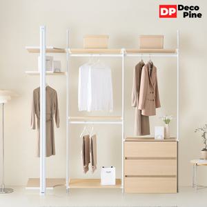 데코파인 모노 시스템 행거 2200 ZB세트 코너장 옷장 3단서랍