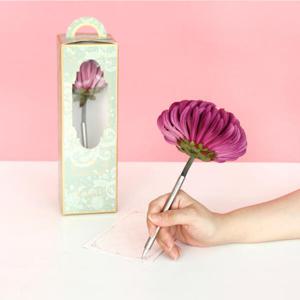 아트박스/비아케이스튜디오 퍼플 국화 플라워 펜