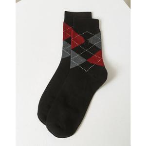 [헤지스] 남성 아가일 체크 장목 양말 HZSS5F101BK
