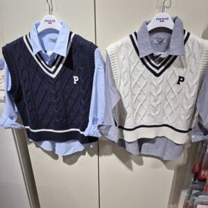 [폴햄키즈]공용 브이넥 니트조끼 PKF5ES3010_DG